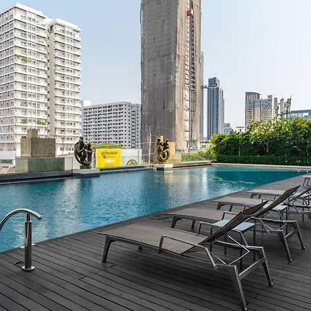 Thonglor Area 1 Bedroom Fastwifi Sauna Big Swimming Pool 43